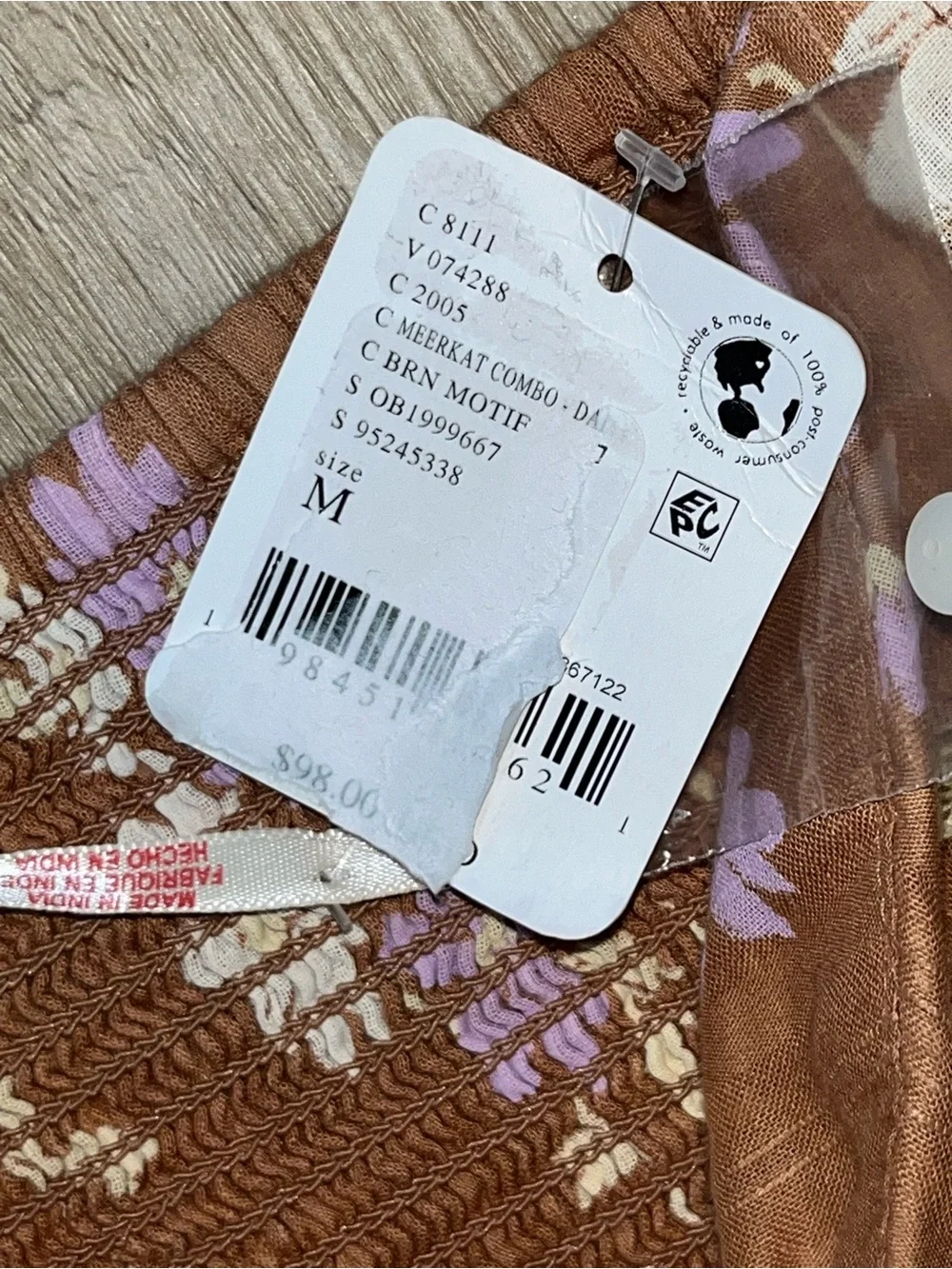 NWT Free People Call Me Baby Front Button Blouse Size Medium